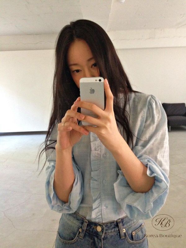 SS295 春季 束口袖花邊襯衫 