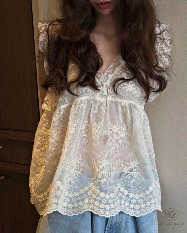 SS458 春季 好美的蕾絲背心 