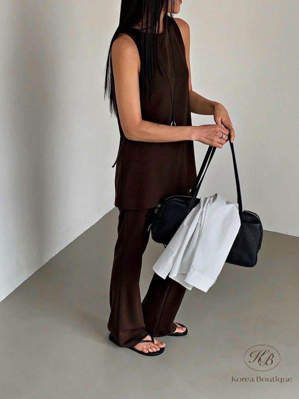 SS323 春季 棉質露背套裝 