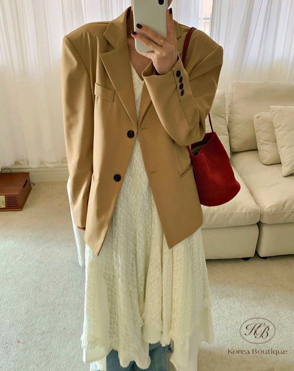 SS115 春季 可愛花邊褲裙西裝套裝 