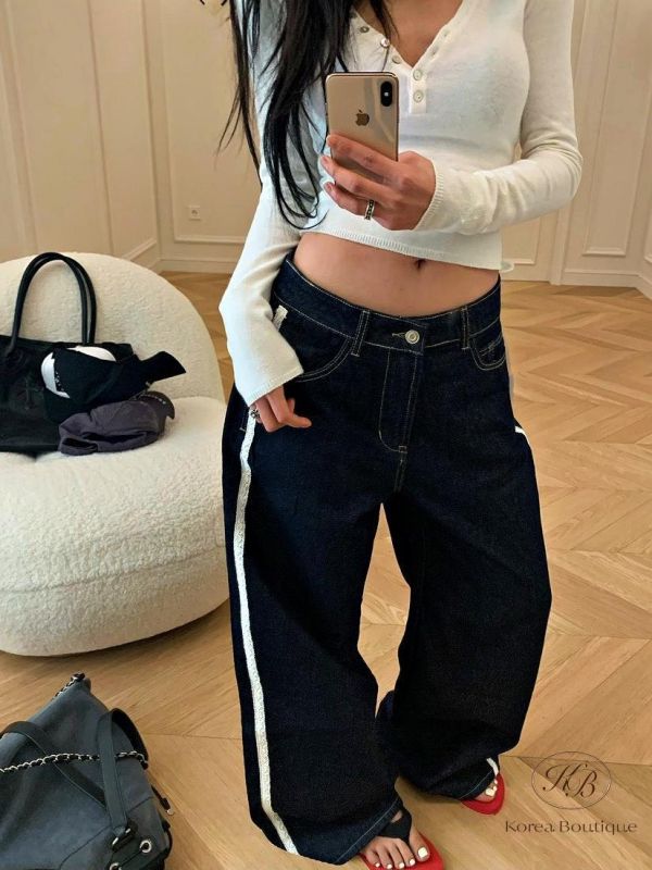 SS277 春季 原色丹寧運動設計牛仔褲 