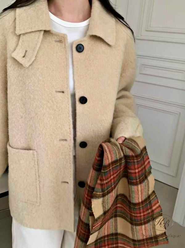 Fw494 冬季 QQ毛質感羊毛大衣 