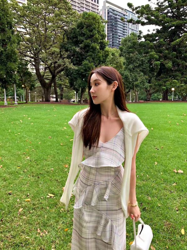 Fw159 秋季 格紋浪漫洋裝 