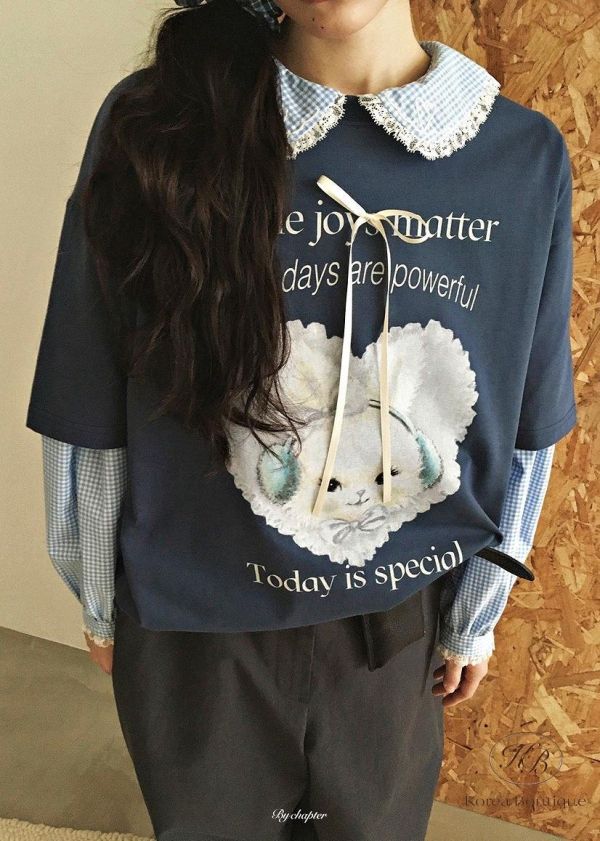 SS146 春季 兔兔立體蝴蝶結上衣 