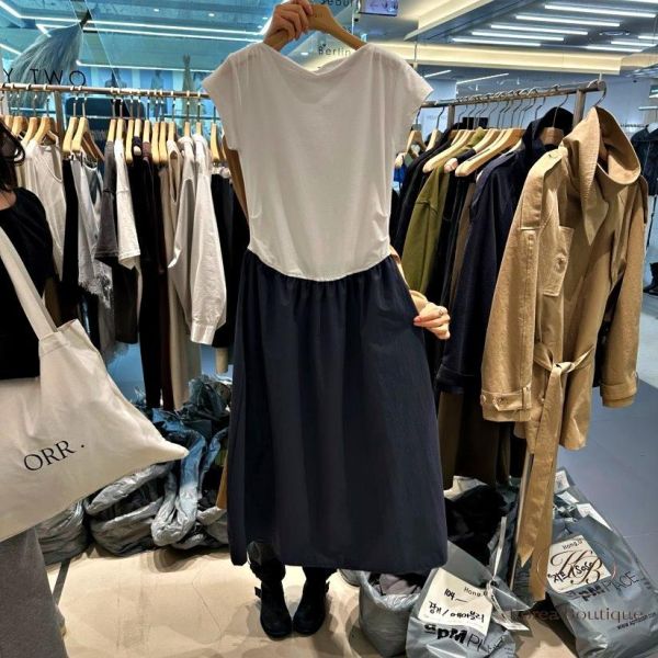 SS427 春季 拼接感洋裝 