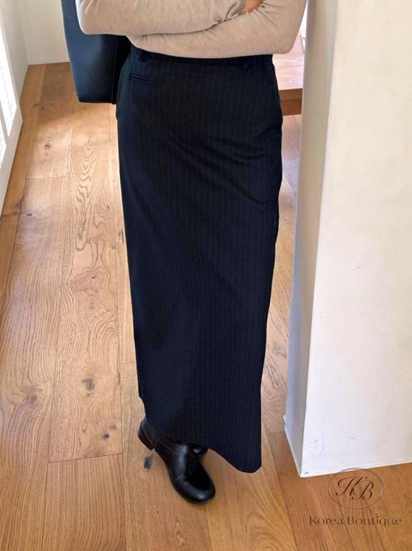 SS285 春季 條紋西裝半身裙 