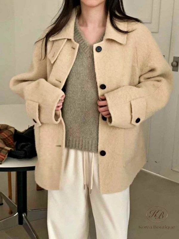 Fw494 冬季 QQ毛質感羊毛大衣 