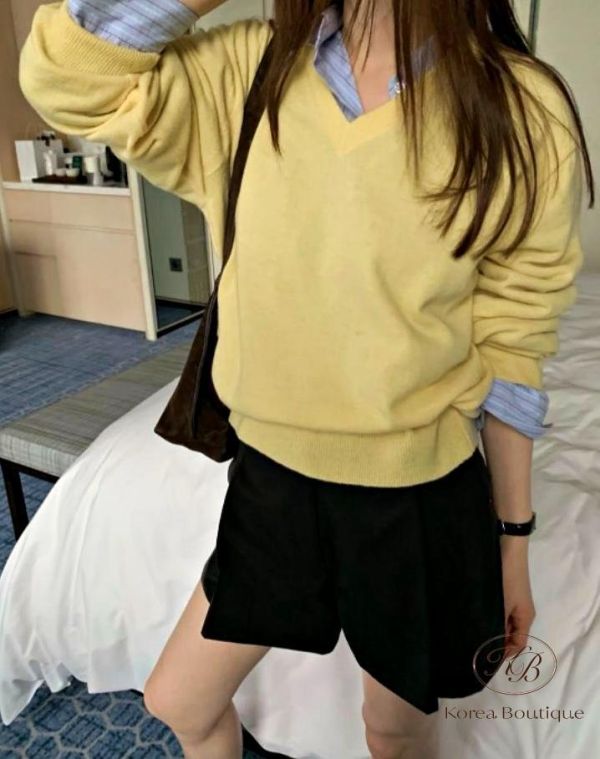 SS19 春季 各種可愛春色的v領針織 