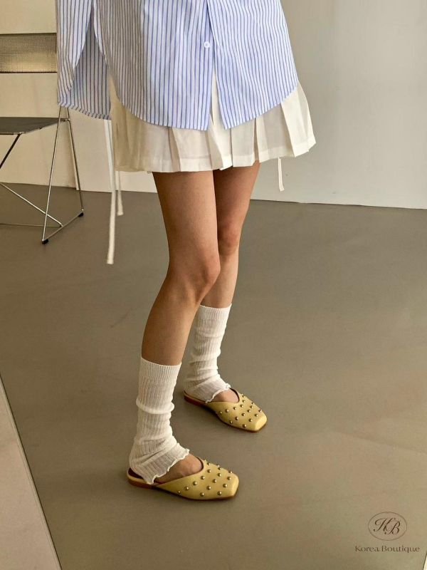 SS453 春季 時髦卯釘拖鞋 