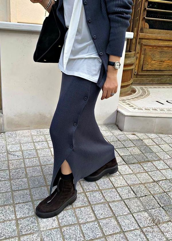 Fw345 秋季 網紅款螺紋修身套裝 