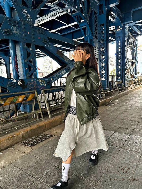 SS131 春季 簡約棒球外套皮衣 