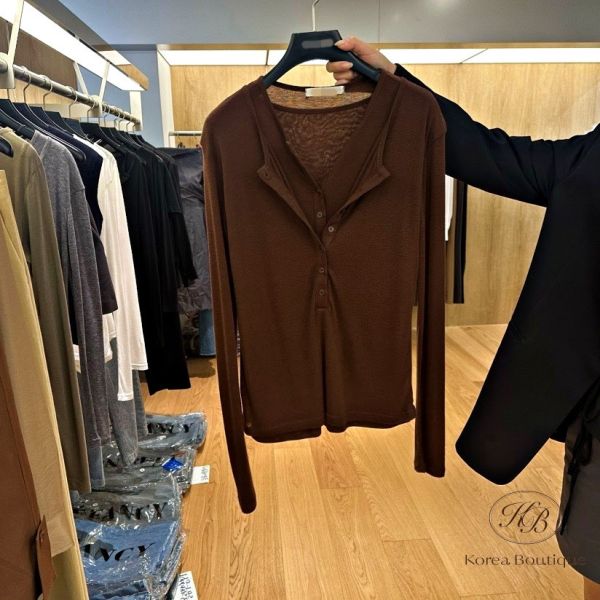 Fw129 秋季 兩件式彈性薄款好穿搭上衣 