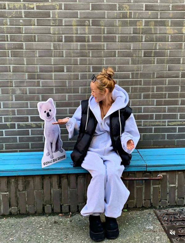 Fw474 冬季 加絨連帽運動褲裝 