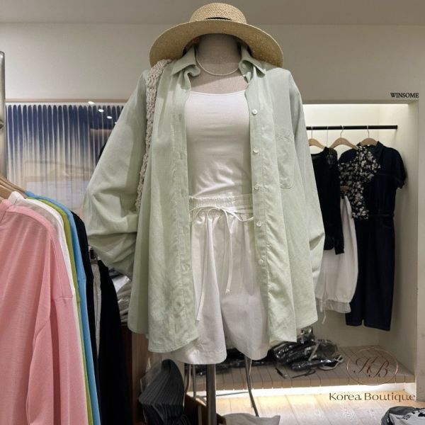 Kr71 夏裝 質感很好的綁帶短褲 