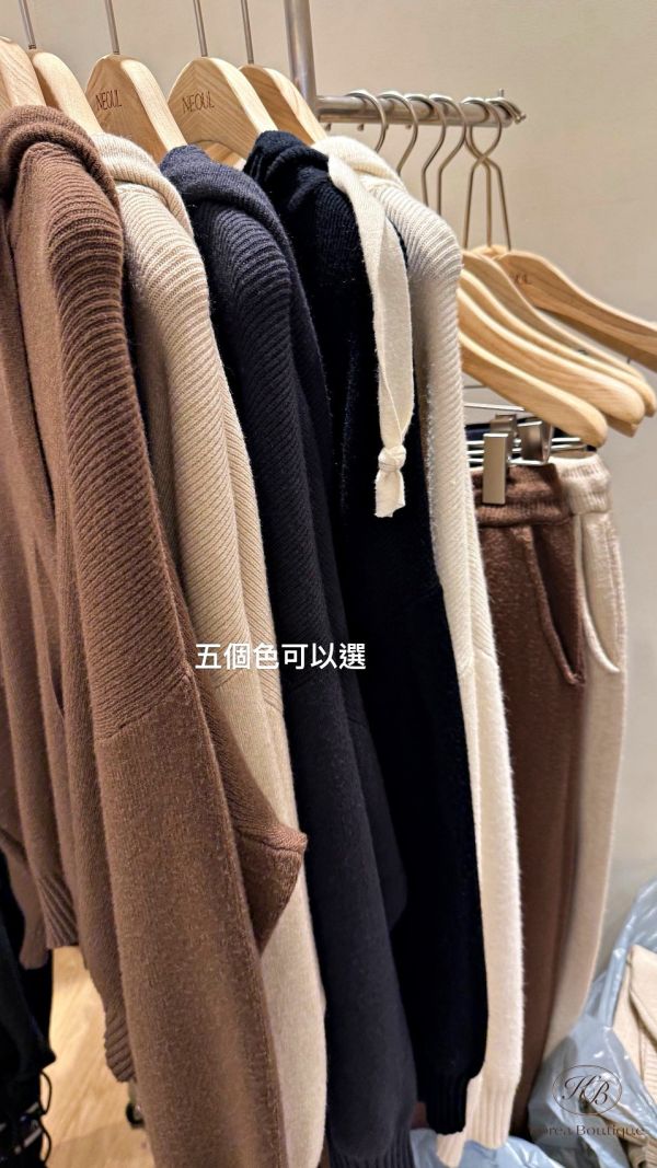 FWKR06 冬季 連帽針織套裝 