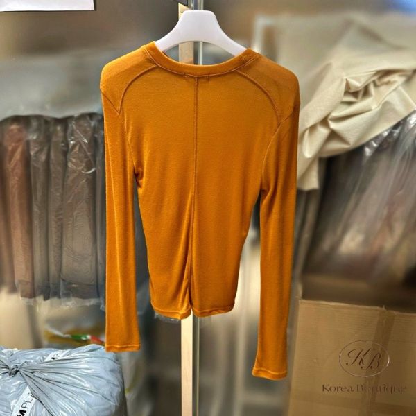 Fw143 秋季 糖果色的彈性薄tee 