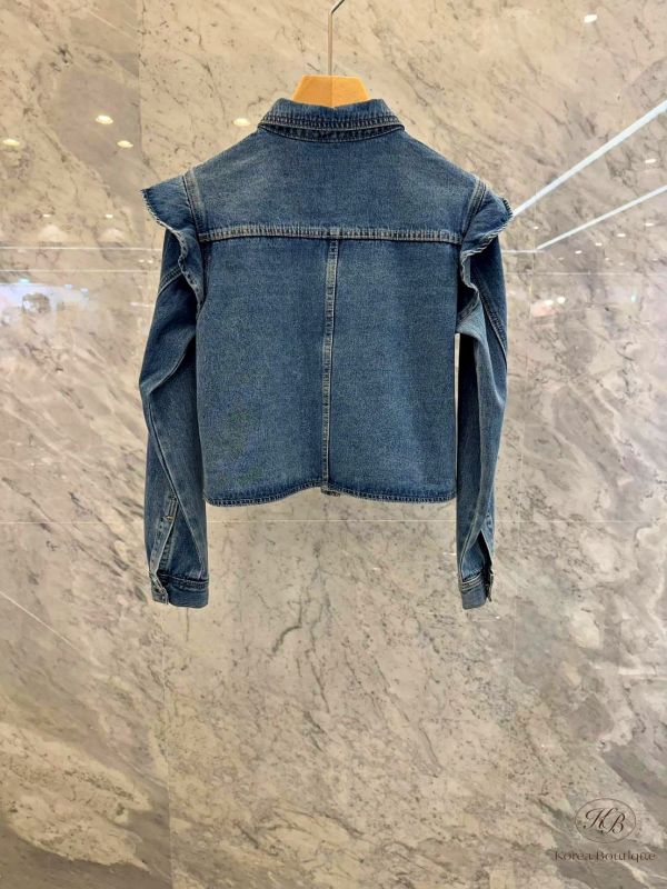 SS07 春季 春款荷葉邊牛仔襯衫 