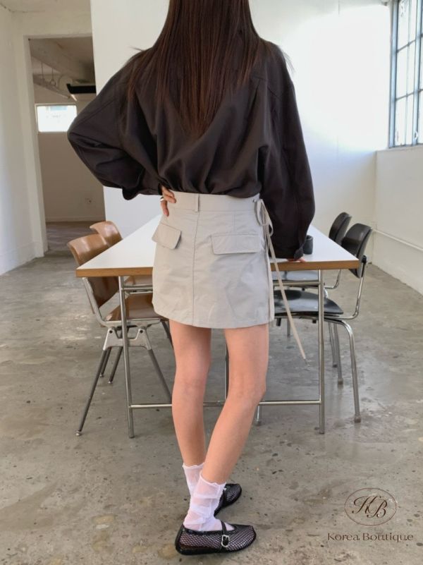 Spr33 春裝 好好看的尼龍綁帶裙 