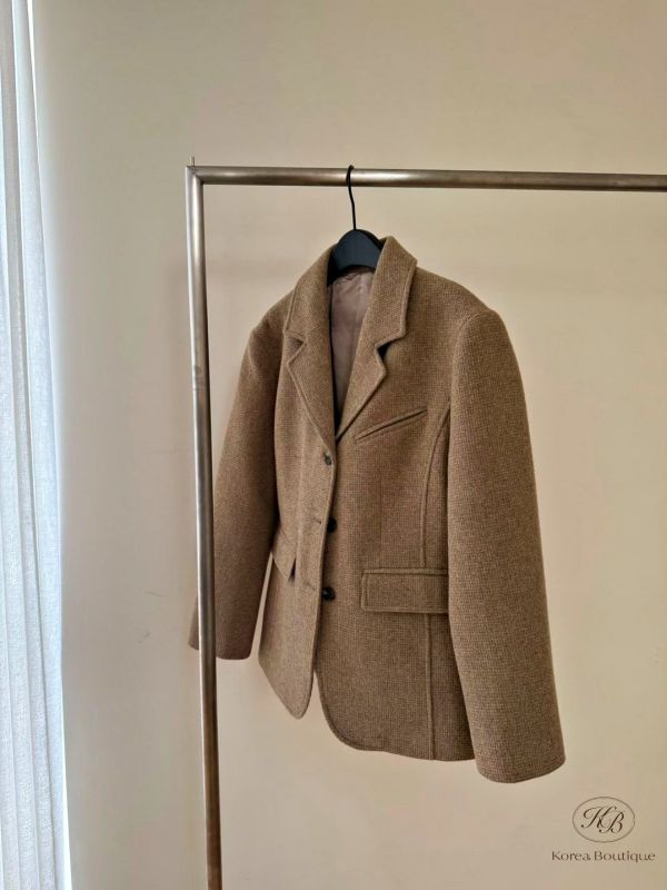 Fw379 秋季 羊毛質感西裝外套 