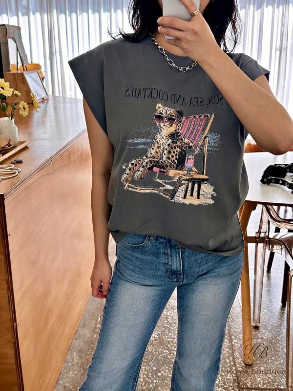 SS370 春季 墨鏡豹豹上衣 