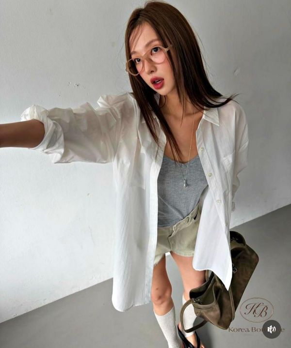 SS359 春季 質感後排釦襯衫 