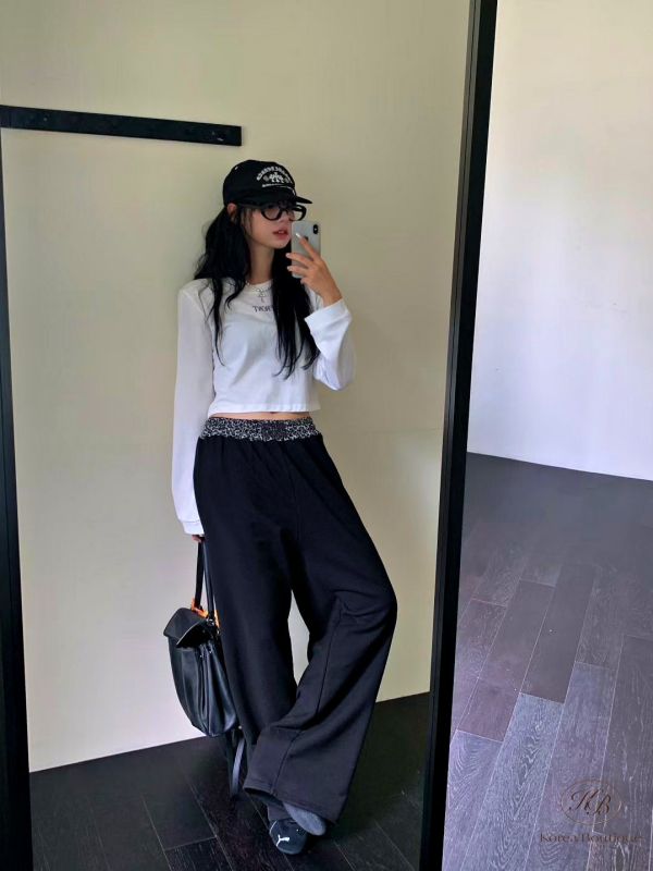 Fw179 秋季 豹紋紋路棉褲 