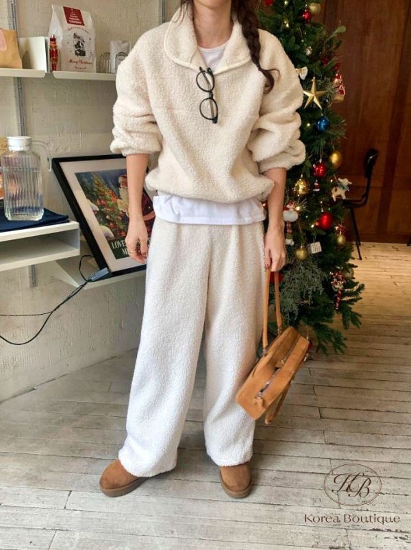 Fw473 冬季 羊羔毛套裝 