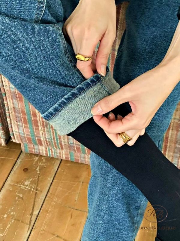 Fw465 冬季 冬天的小直筒牛仔褲 