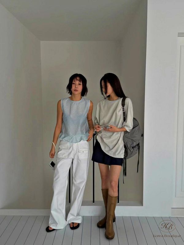 SS407 春季 質感小裙擺背心 