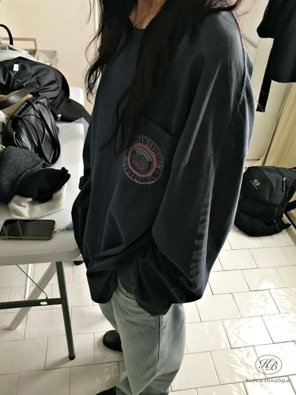 FW3854 秋季 背面好好看的帥氣長版tee 