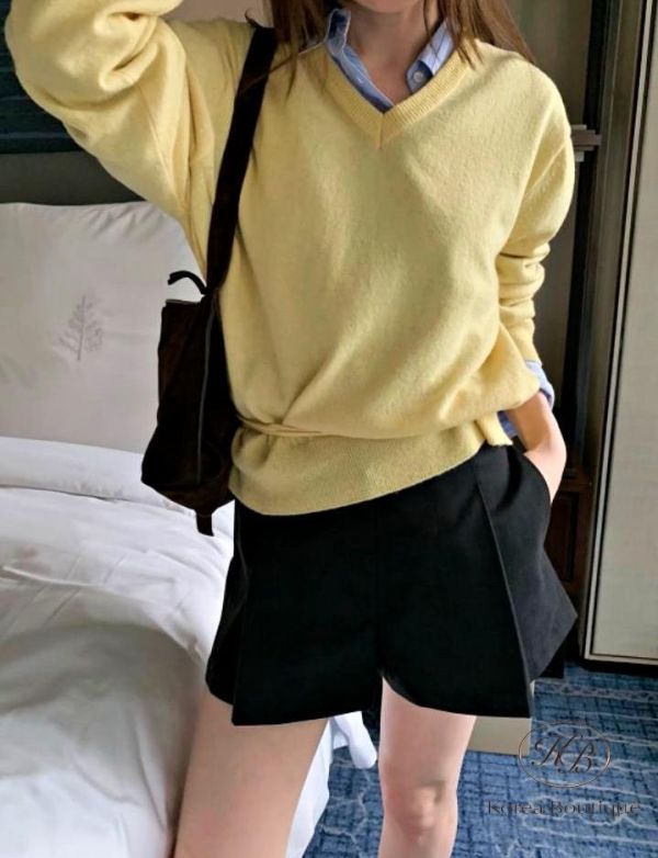 SS19 春季 各種可愛春色的v領針織 