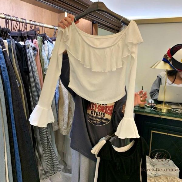 SS403 春季 荷葉袖上衣 