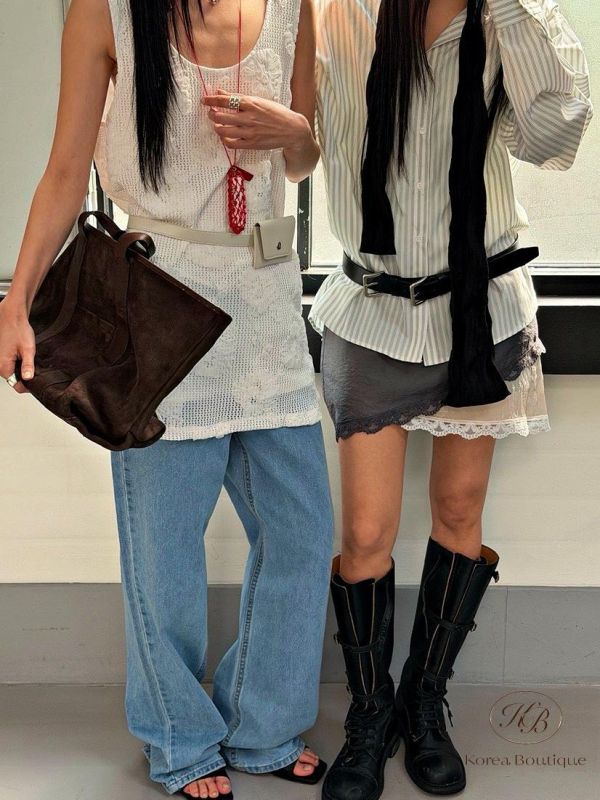 SS202 春季 繡花長版背心 