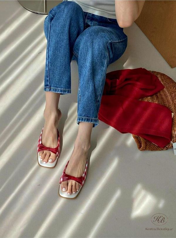 SS214 春季 蘿莉塔的格紋跟鞋 跟六公分 