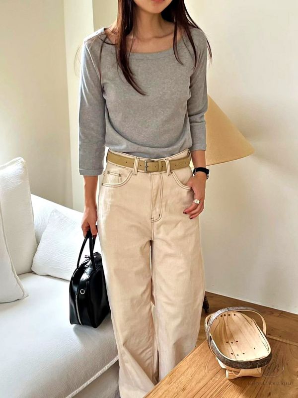 Fw425 冬季 大圓領棉質上衣 