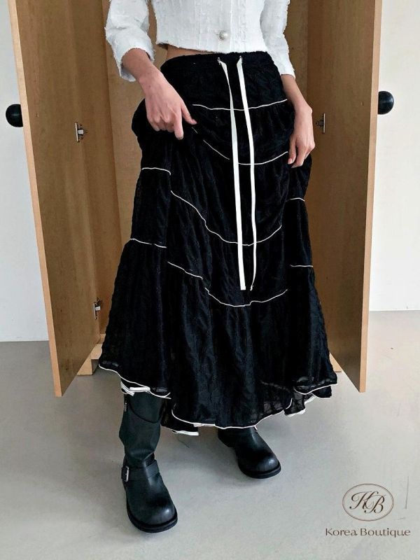 SS465 春季 重工蕾絲半身裙 