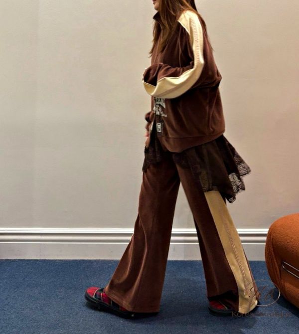 Fw452 冬季 絨布花樣運動套裝 