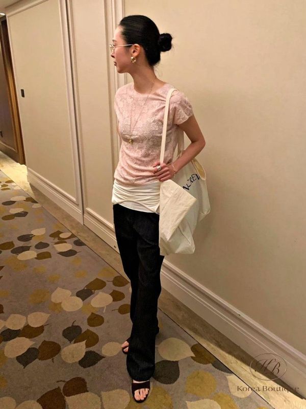 SS327 春季 玫瑰刺繡上衣 