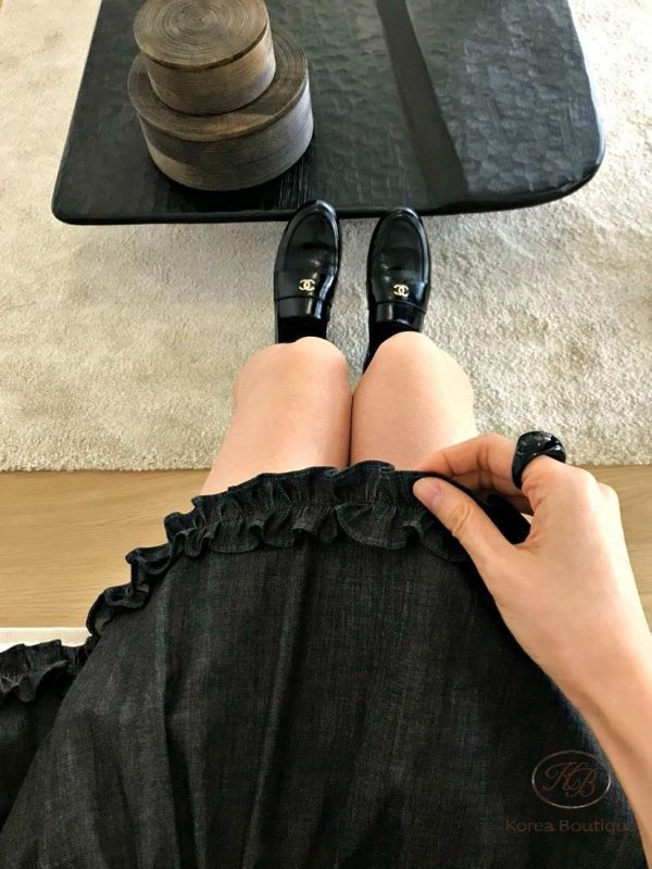 SS328 春季 花邊牛仔丹寧小洋裝 