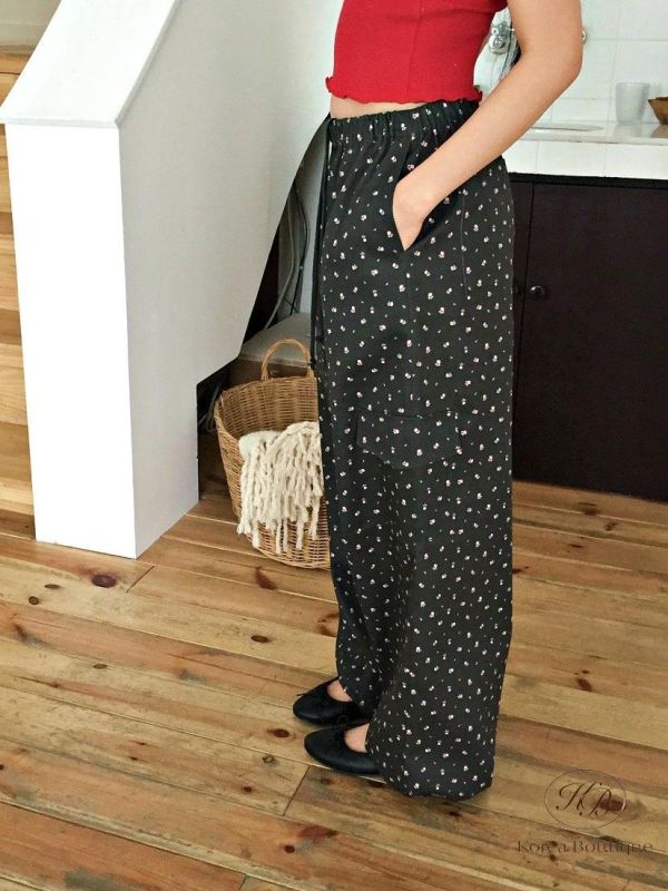 SS269 春季 碎花工裝褲 