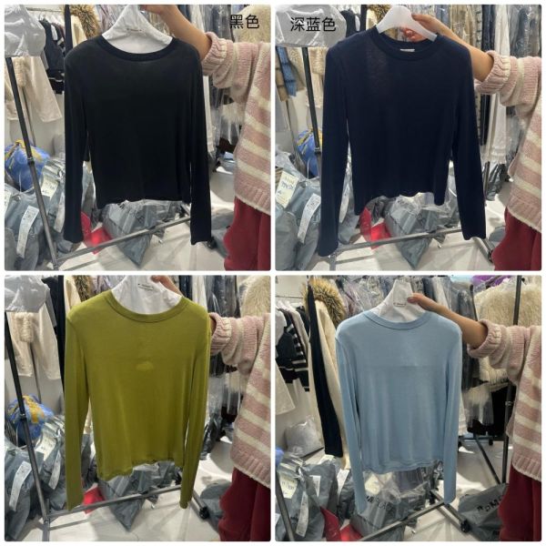 SS142 春季 彈性好材質也舒服的長袖/短袖上衣 顏色選擇多 