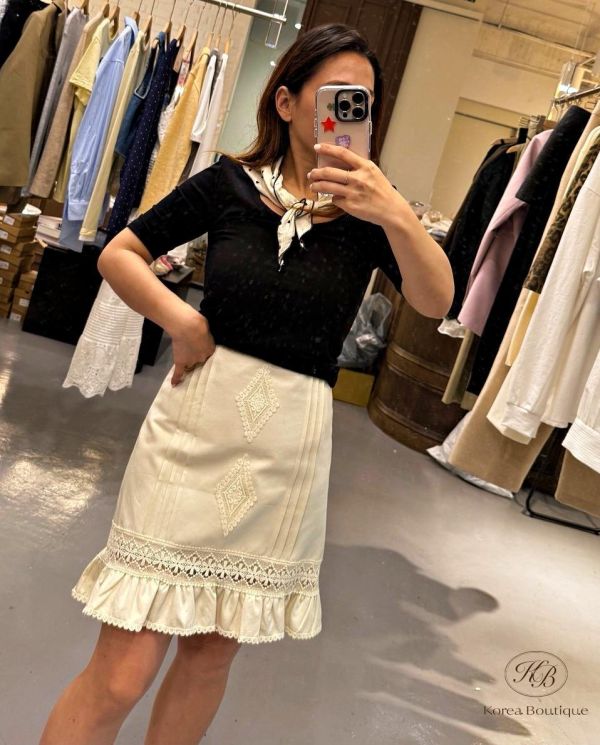 SS234 春季 細緻民俗感半身裙 