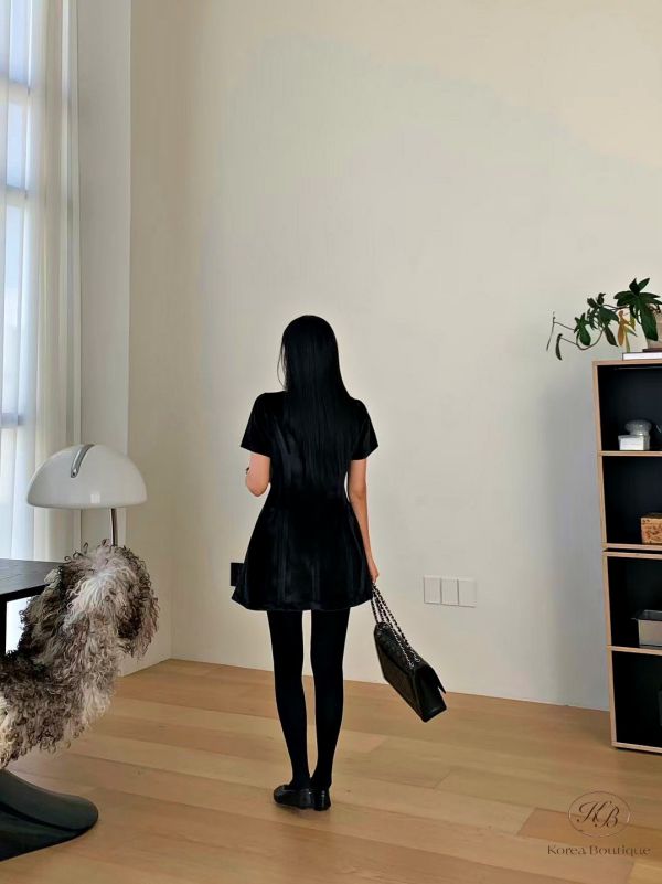 Fw455 冬季 天鵝絨洋裝 