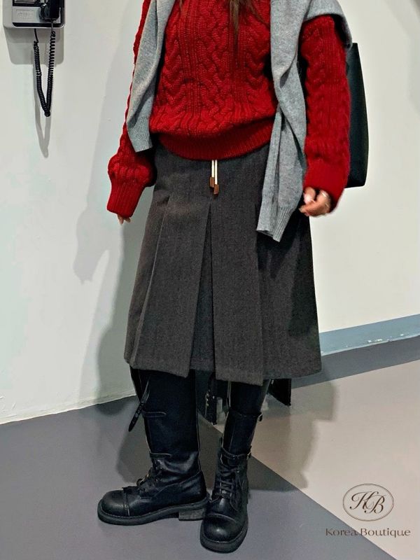 FWKR42 冬季 質感夾克半身裙套裝 