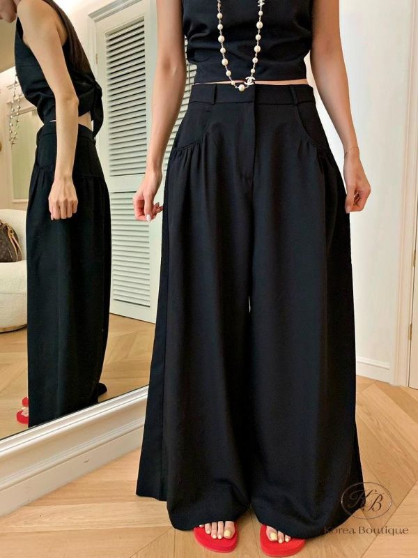 SS398 春季 口袋大寬褲 