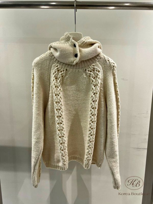 FWKR09 冬季 編織連帽毛衣 