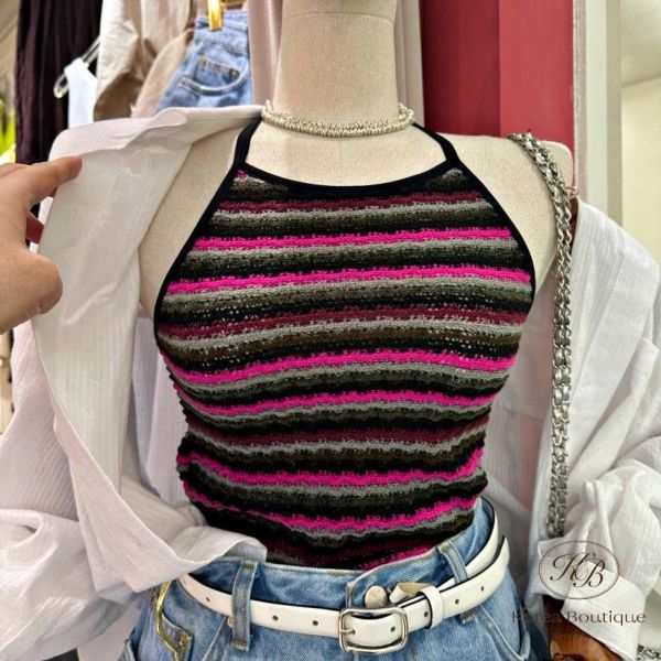 SS476 春季 條紋亮色背心 