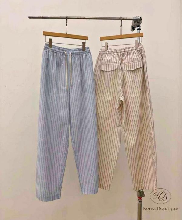 SS445 春季 質感條紋休閒口袋褲 