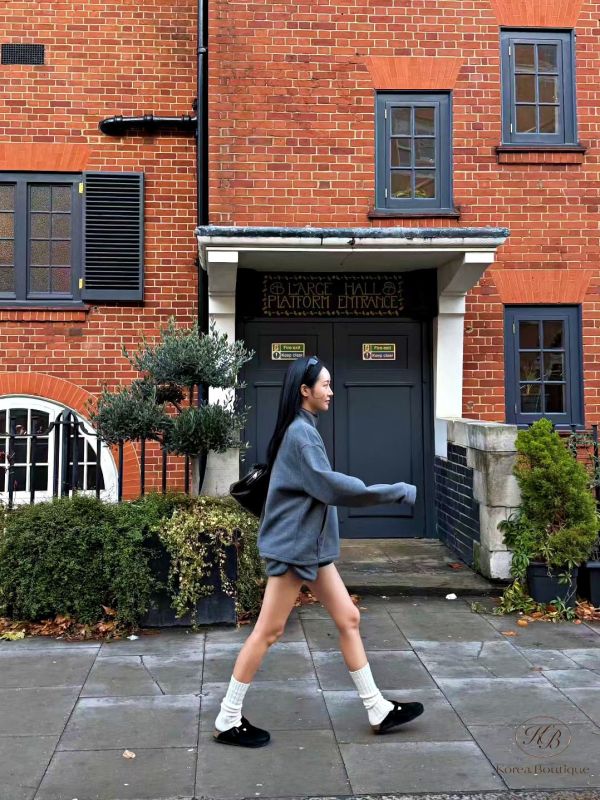 Fw457 冬季 羔毛運動短褲套裝 