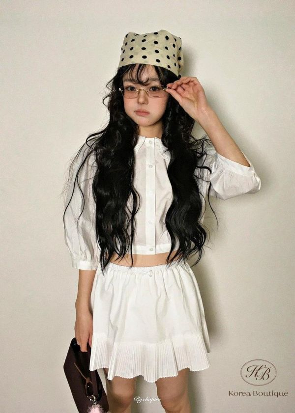 SS331 春季 可愛圓領襯衫套裝 